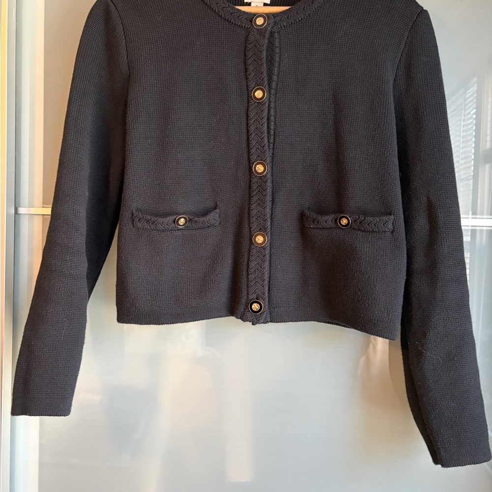 J. Crew Black Knit Cardigan